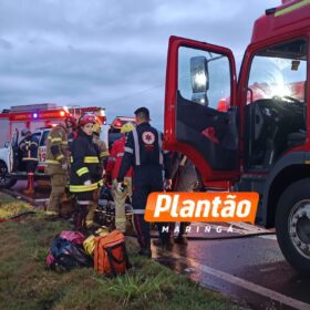 Fotos de Duas pessoas morrem e seis ficam feridas em grave acidente na PR-317, entre Maringá e Campo Mourão
