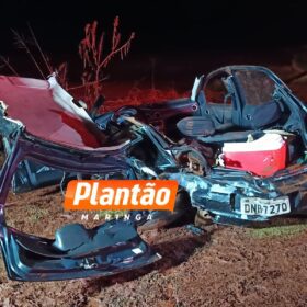 Fotos de Duas pessoas morrem e seis ficam feridas em grave acidente na PR-317, entre Maringá e Campo Mourão