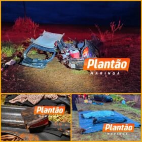 Fotos de Duas pessoas morrem e seis ficam feridas em grave acidente na PR-317, entre Maringá e Campo Mourão