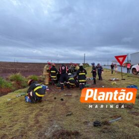 Fotos de Duas pessoas morrem e várias ficam feridas em grave acidente na PR-317 entre Campo Mourão e Maringá