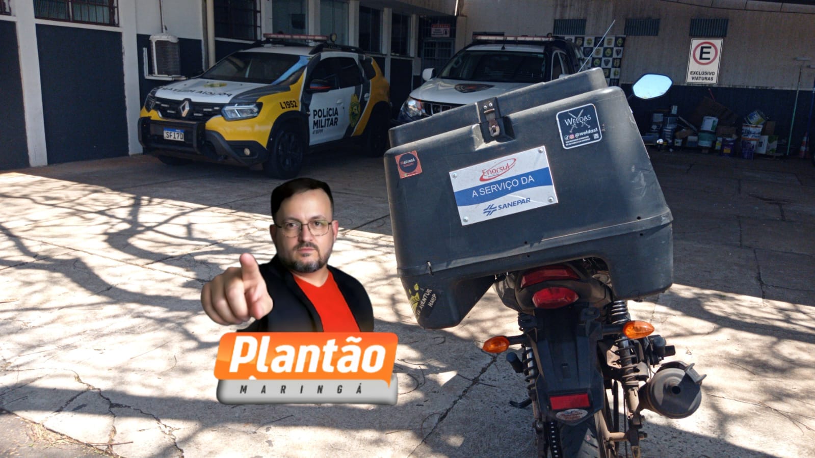 Fotos de Foi cortar a água e saiu algemado: funcionário terceirizado da Sanepar é preso em Maringá