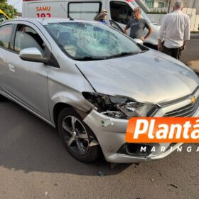 Motociclista fica gravemente ferido após colisão com carro de aplicativo em Maringá Foto 4 Fotos de Motociclista fica gravemente ferido após colisão com carro de aplicativo em Maringá