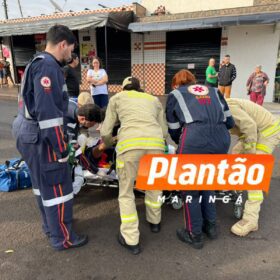 Motociclista fica gravemente ferido após colisão com carro de aplicativo em Maringá Foto 5 Fotos de Motociclista fica gravemente ferido após colisão com carro de aplicativo em Maringá