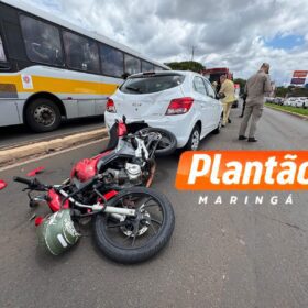 Motociclista sofre ferimentos graves após colisão com carro em Maringá Foto 2 Fotos de Motociclista sofre ferimentos graves após colisão com carro em Maringá