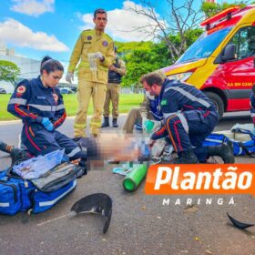 Motociclista morre após sofrer grave queda na Avenida Tuiuti, em Maringá Foto 2 Fotos de Motociclista morre após sofrer grave queda na Avenida Tuiuti, em Maringá