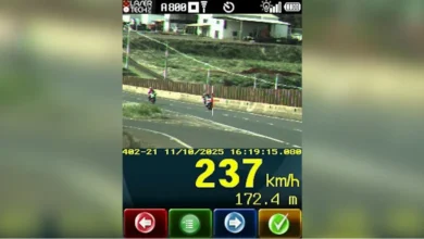 Fotos de Paraná: Moto é flagrada a 237km/h na BR-369