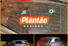 Fotos de Traficante é vítima de uma tentativa de assalto e tem carro crivado de balas entre Maringá e Floresta