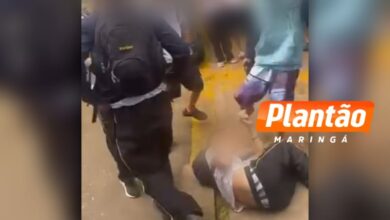 Fotos de Vídeo mostra adolescente sendo espancado na saída de colégio estadual de Maringá