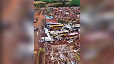 Fotos de 432 pessoas são atendidas após tornado em Rio Bonito do Iguaçu