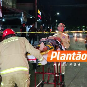 Fotos de Acidente violento registrado por câmera de segurança em Maringá; motorista que provocou batida fugiu do local