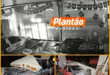 Fotos de Acidente violento registrado por câmera de segurança em Maringá; motorista que provocou batida fugiu do local