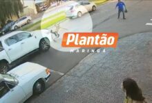 Fotos de Câmera flagra momento em que homem é atropelado em Maringá