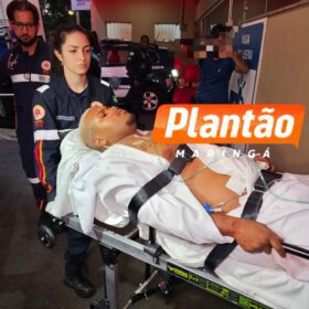 Fotos de Câmera registra tentativa de homicídio; A vítima foi encaminhada a Santa Casa de Maringá 