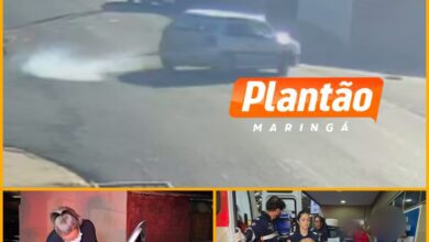 Fotos de Câmera registra tentativa de homicídio; A vítima foi encaminhada a Santa Casa de Maringá 