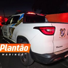 Fotos de Câmera registra tentativa de homicídio; A vítima foi encaminhada a Santa Casa de Maringá 