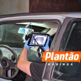 Fotos de Câmera registra tentativa de homicídio; A vítima foi encaminhada a Santa Casa de Maringá 