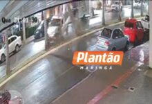 Fotos de Câmera registra grave acidente que deixou três mulheres feridas em Maringá