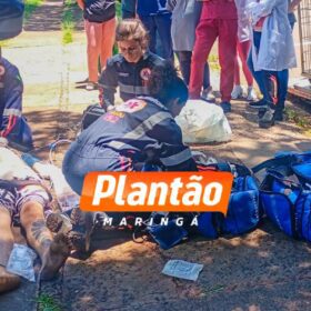 Câmera registra homem sendo esfaqueado; vítima é socorrida em estado gravíssimo em Maringá Foto 5 Fotos de Câmera registra homem sendo esfaqueado; vítima é socorrida em estado gravíssimo em Maringá