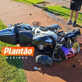 Fotos de Capacete salva a vida de homem após acidente com moto de alta cilindrada em Maringá