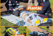 Fotos de Capacete salva a vida de homem após acidente com moto de alta cilindrada em Maringá