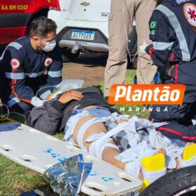 Fotos de Capacete salva a vida de homem após acidente com moto de alta cilindrada em Maringá
