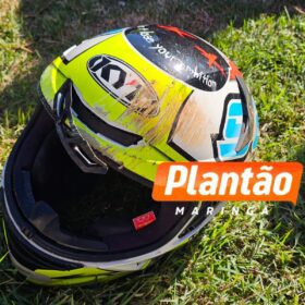 Fotos de Capacete salva a vida de homem após acidente com moto de alta cilindrada em Maringá