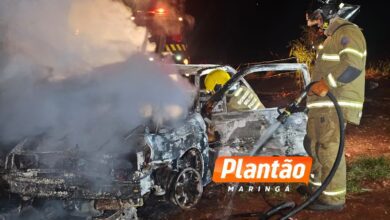 Fotos de Carro incendiado é encontrado na zona rural de Sarandi; veículo tinha queixa de furto