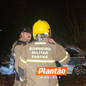 Fotos de Carro incendiado é encontrado na zona rural de Sarandi; veículo tinha queixa de furto