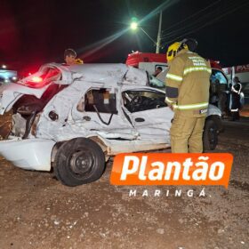 Carro roda na pista e motorista morre ao atingir caminhão no Contorno Sul em Maringá Foto 2 Fotos de Carro roda na pista e motorista morre ao atingir caminhão no Contorno Sul em Maringá