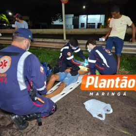 Fotos de Dois jovens ficam feridos após capotamento impressionante no Contorno Norte, em Maringá