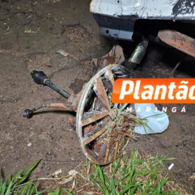 Fotos de Dois jovens ficam feridos após capotamento impressionante no Contorno Norte, em Maringá