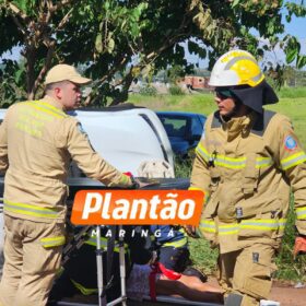 Fotos de Duas idosas ficam feridas após capotamento, em Sarandi