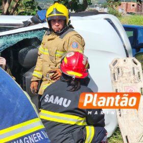 Fotos de Duas idosas ficam feridas após capotamento, em Sarandi