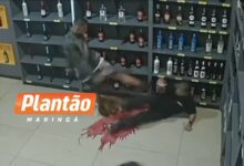 Fotos de Funcionário de conveniência é covardemente agredido por morador de rua em Maringá