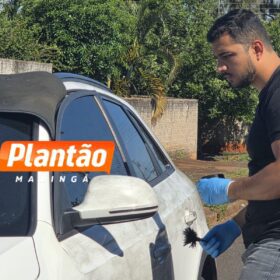 Fotos de Homem desaparece em Maringá; família acredita em sequestro. Carro de luxo da vítima foi localizado abandonado em fundo de vale cheio de moscas em volta