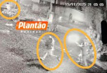 Fotos de Homens encapuzados armados de pistola executam homem em Maringá; câmeras de segurança registram o crime
