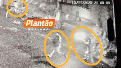 Fotos de Homens encapuzados armados de pistola executam homem em Maringá; câmeras de segurança registram o crime