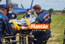 Fotos de Jovem é intubado e resgatado de helicóptero após bater moto de alta cilindrada contra cerca