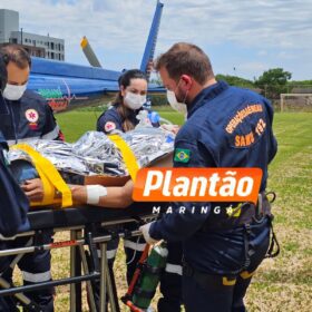Jovem é intubado e resgatado de helicóptero após bater moto de alta cilindrada contra cerca Foto 2 Fotos de Jovem é intubado e resgatado de helicóptero após bater moto de alta cilindrada contra cerca