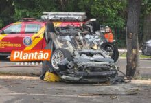 Fotos de Laudo revela velocidade do carro de médico morto em acidente na Avenida Itororó em Maringá