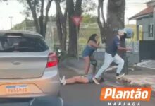 Fotos de Morador de Maringá é preso pela Polícia Civil após aparecer em vídeo pisando na cabeça de menina de 17 anos