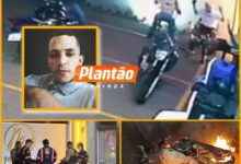 Fotos de Motoboy é executado com nove tiros em frente a hamburgueria; o corpo foi encaminhado ao IML de Maringá