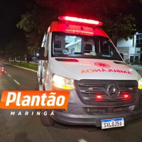 Fotos de Motociclista fica ferido após atropelar cachorro na Avenida Pedro Taques, em Maringá
