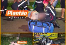 Fotos de Motociclista fica ferido após atropelar cachorro na Avenida Pedro Taques, em Maringá