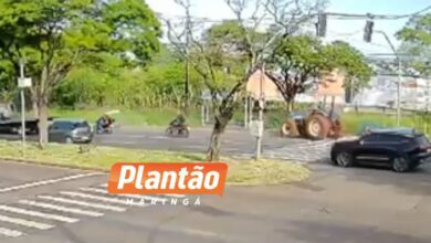 Fotos de Motociclista fica ferido após ser fechado por outra moto na Avenida Colombo, em Maringá