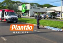 Fotos de Motociclista morre após ter pescoço atingido por fiação rompida, em Maringá