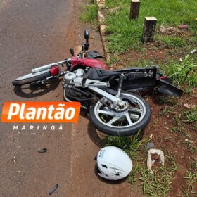 Fotos de Motociclista sofre queda grave e é levado em estado crítico ao hospital em Maringá