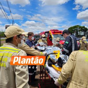 Fotos de Motociclista sofre queda grave e é levado em estado crítico ao hospital em Maringá