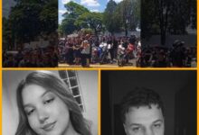 Fotos de Motociclistas fazem homenagem a jovens mortos em acidente em Maringá; vídeo