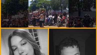 Fotos de Motociclistas fazem homenagem a jovens mortos em acidente em Maringá; vídeo